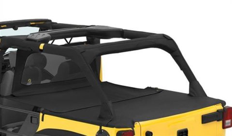 Bestop Duster Deck Covers for 2007-2018 WRANGLER, 2018 WRANGLER JK - 9003435 Soft Top, Cover Extension, Polymer Cloth, Black Diamond, Jeep, Each