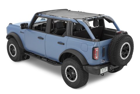 Bestop Mesh Safari Access Bimini Sunshades for 2021-2026 BRONCO - 52423-11 Soft Top, Bimini, Mesh, Black, Ford, 4-Door, Each
