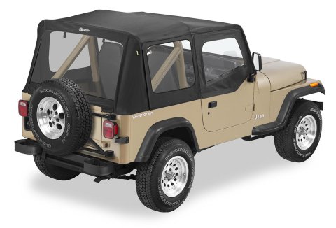 Bestop Replace-A-Tops for 1988-1995 WRANGLER - 5112015 Soft Top, Replace-A-Top, Polymer Cloth, Black Denim, Jeep, Each