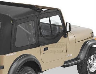 Bestop Upper Door Sliders for 1988-1995 WRANGLER - 5178615 Sliders, Black Denim, Jeep, Pair