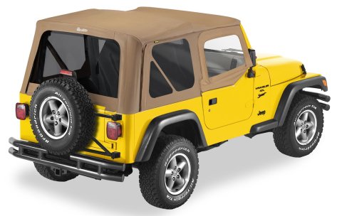 Bestop Replace-A-Tops 5112437 Soft Top, Replace-A-Top, Polymer Cloth, Spice, Tinted Windows, Jeep, Each