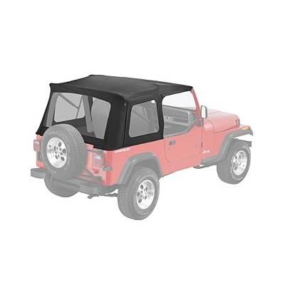Bestop Supertop Replacement Skins for 1976-1986 CJ7, 1987-1995 WRANGLER - 5579915 Soft Top, Skin, Polymer Cloth, Black Denim, Jeep, Each