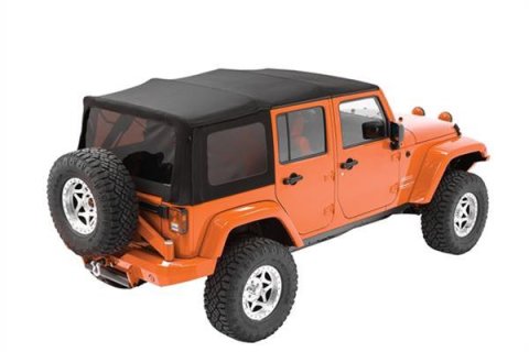 Bestop OEX Replace-A-Tops 7933935 Soft Top, Replace-A-Top, Polymer Cloth, Black Diamond, Tinted Windows, Jeep, Each