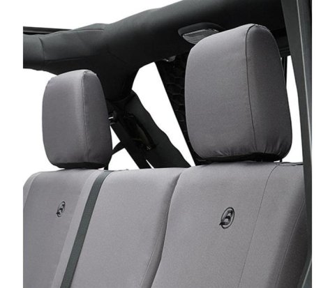 Bestop Seat Covers for 2018-2024 WRANGLER - 2929209 Cover, Rear, Charcoal, Jeep 2018-19 Wrangler JL 2-door Fits Factory Rear Seat, Each
