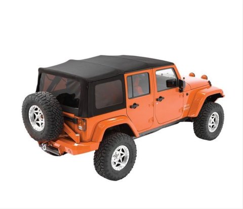 Bestop OEX Replace-A-Tops for 2010-2018 WRANGLER, 2018 WRANGLER JK - 7934935 Soft Top, Replace-A-Top, Polymer Cloth, Black Diamond, Tinted Windows, Jeep, Each