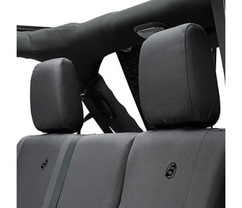 Bestop Seat Covers for 2018-2024 WRANGLER - 2929435 Covers, Rear, Black Diamond, Jeep 2018-19 Wrangler Unlimted, JL 4-door, Fits Factory Rear Seats Without Fold Down Armrest, Pair