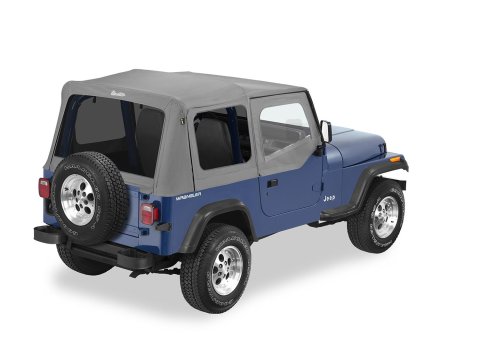 Bestop Replace-A-Tops for 1988-1995 WRANGLER - 5112309 Soft Top, Replace-A-Top, Polymer Cloth, Charcoal, Tinted Windows, Jeep, Each