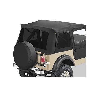 Bestop Tinted Window Kits for 1976-1986 CJ7, 1987-1995 WRANGLER - 5859915 Kit, Replace-a-top, Steel Full/Half Doors, Polymer Cloth, Windows, Black, Jeep, Kit