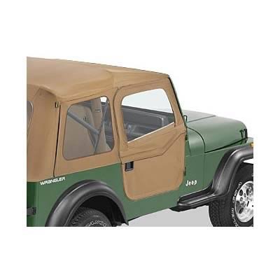 Bestop 2-Piece Soft Jeep Doors for 1980-1986 CJ7, 1987-1995 WRANGLER - 5178337 Doors, 2-piece, Fabric, Spice, Supertop and Sunrider, Driver and Passenger Side, Jeep, CJ7/Wrangler, Pair