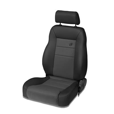 Bestop TrailMax II Pro Black Denim Fabric Seat 3946115 Seat, II, Highback Front Bucket, Reclining, Fabric, Denim, Jeep, Each