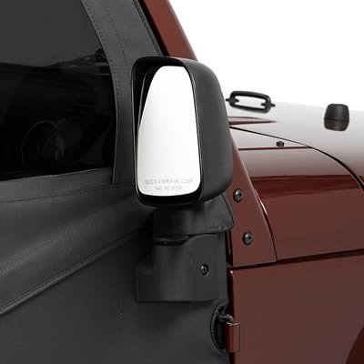 Bestop HighRock 4x4 Mirrors for 1987-2011 WRANGLER - 5126200 Mirror, 4x4, Driver/Passenger Side, ABS Plastic, Chrome, Manual, Jeep, Pair