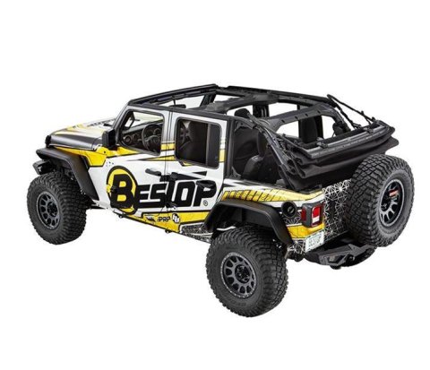 Bestop Supertop Ultra Squareback Tops for 2018-2026 WRANGLER - 5472517 Soft Top, Squareback, Polymer Cloth, Black Twill, Jeep, 4 Door, Each