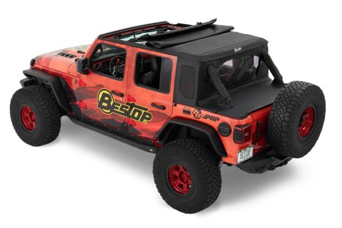 Bestop Trektop Halftop Accessory Kits 8010135 Soft Top, Kit - '18-21 Wrangler JL 2-Door (Black Diamond)