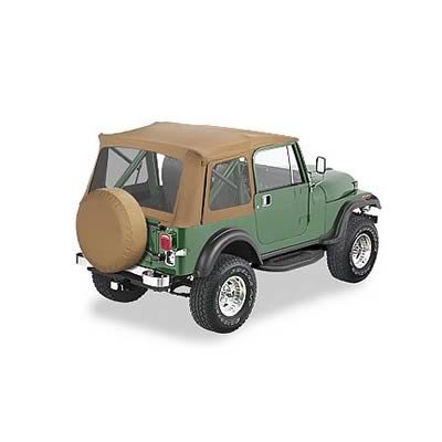 Bestop Supertop Classic Squareback Soft Tops for 1976-1986 CJ7, 1987-1995 WRANGLER - 5159937 Top, Squareback, Polymer Cloth, Spice, Jeep, Each