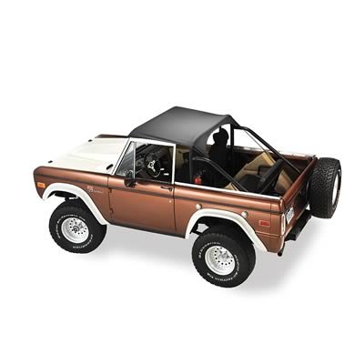 Bestop Traditional Bikini Tops for 1966-1977 BRONCO - 5254201 Soft Top, Bikini, Polymer Cloth, Black, Ford, SUV, Each