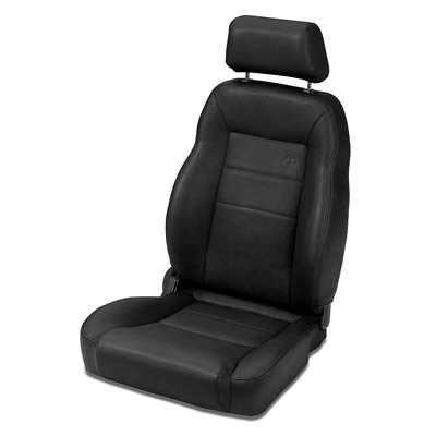 Bestop TrailMax II Pro Black Denim Vinyl Seat 3945015 Seat, II, Highback Front Right Bucket, Reclining, Vinyl, Denim, Jeep, Each