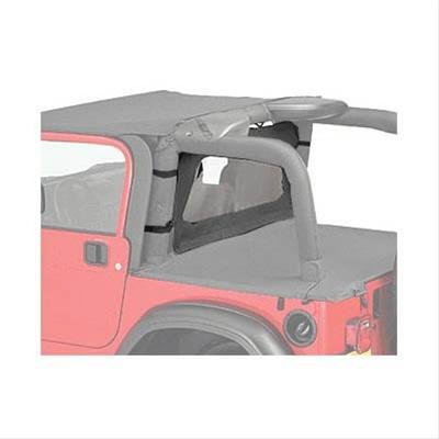Bestop Wraparound Windjammers 8003315 Soft Top, Windjammer, Polymer Cloth, Black Denim, Jeep, Each