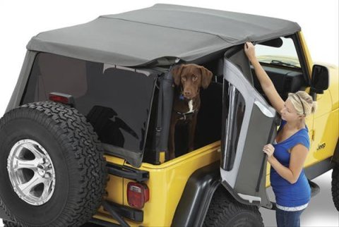 Bestop Tinted Window Kits for 2007-2017 WRANGLER, 2018 WRANGLER JK - 5822235 Soft Top Windows, Tinted, Trektop NX 56822, Jeep, Set of 3