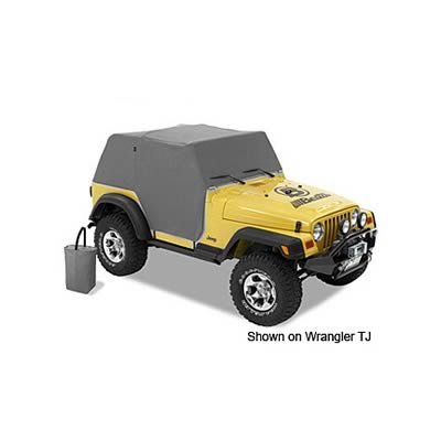 Bestop Trail Cover Jeep Covers 8103609 Car and Truck Cover, Haartz Fabric, Charcoal, Custom-Fit, Jeep, Each