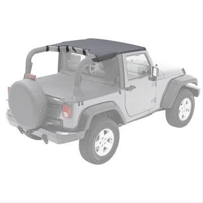 Bestop Header Bikini Tops 5258035 Soft Top, Bikini, Polymer Cloth, Black Diamond, Jeep, Each