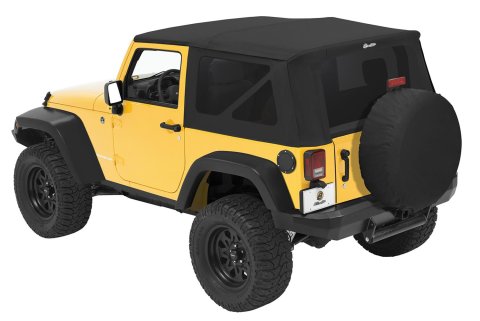 Bestop Sailcloth Replace-A-Tops 7913635 Soft Top, Replace-A-Top, Polymer Cloth, Black Diamond, Tinted Windows, Jeep, Each