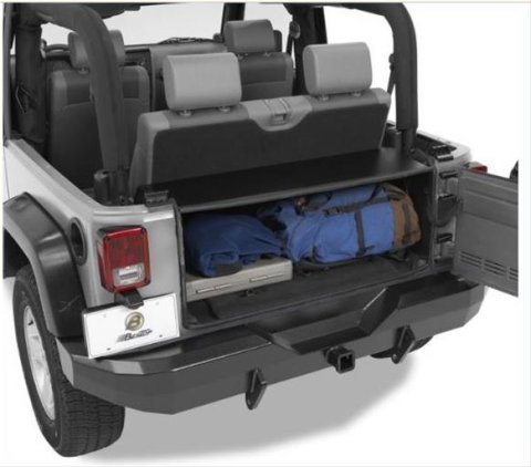 Bestop Instatrunks for 2011-2017 WRANGLER, 2018 WRANGLER JK - 4270401 Storage Container, Instatrunk, Interior, Plastic, Black, Jeep, Kit
