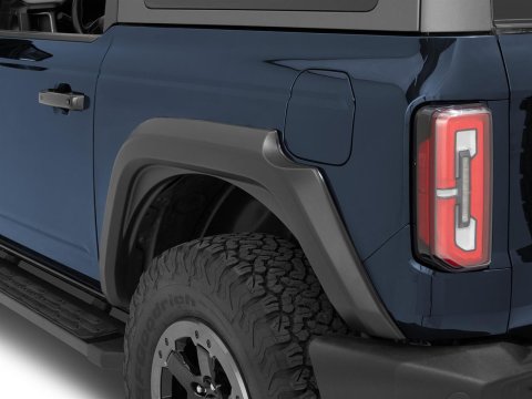 Bestop Fender Flares for 2021-2026 BRONCO - 49700-01 Flares, Thermoplastic, Matte Black, Ford, 2-Door, Set of 4
