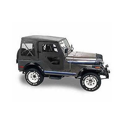 Bestop Replace-A-Tops 5111701 Soft Top, Replace-A-Top, Polymer Cloth, Black, Jeep, CJ5, Each