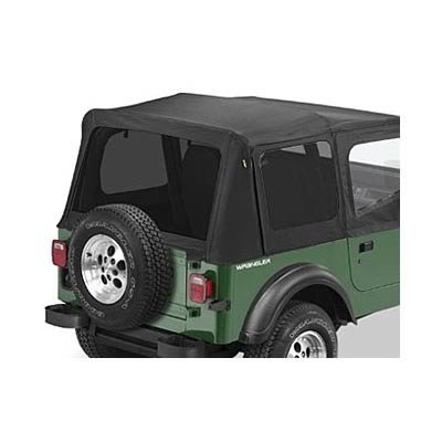 Bestop Tinted Window Kits for 1988-1995 WRANGLER - 5812015 Kit, Replace-a-top, Steel Half Doors, Polymer Cloth, Windows, Black Denim, Jeep, Kit