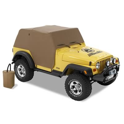 Bestop Trail Cover Jeep Covers for 1997-2006 WRANGLER - 8103737 Car and Truck Cover, Haartz Fabric, Spice, Custom-Fit, Jeep, Each