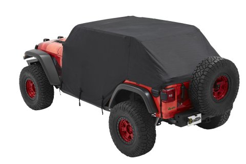 Bestop - Car and Truck Covers for 2007-2026 WRANGLER, 2018 WRANGLER JK 8104501 All Weather Trail Cover '07-18 Wrangler JK/'18-21 JL 4-Door (Black)