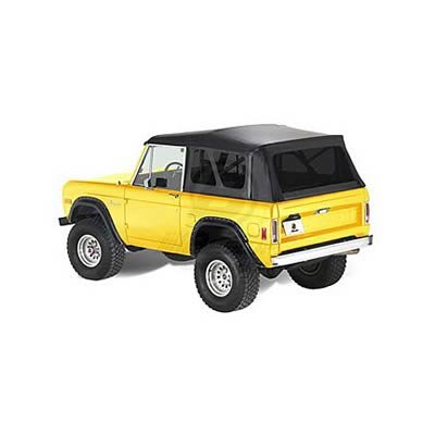 Bestop Supertop Classic Squareback Soft Tops for 1966-1977 BRONCO - 5153301 Top, Squareback, Polymer Cloth, Black, Ford, SUV, Each
