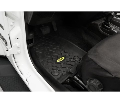 Bestop Floor Liners for 2020-2025 GLADIATOR, 2018-2026 WRANGLER - 5151401 Liner, Front Seat, Jeep Wrangler JL, Gladiator, Thermoplastic, Black, Pair