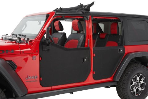 Bestop 2-Piece Soft Jeep Doors for 2020-2025 GLADIATOR, 2018-2026 WRANGLER - 5175135 Doors, Soft, Rear Driver and Passenger Side, Full, Fabric, Black Diamond, Jeep, Pair