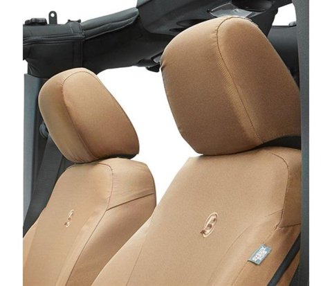 Bestop Seat Covers for 2018-2026 WRANGLER - 2929304 Covers, Rear, Tan, Jeep 2018-19 Wrangler Unlimted, JL 4-door, Fits Factory Rear Seats With Fold Down Armrest,, Pair
