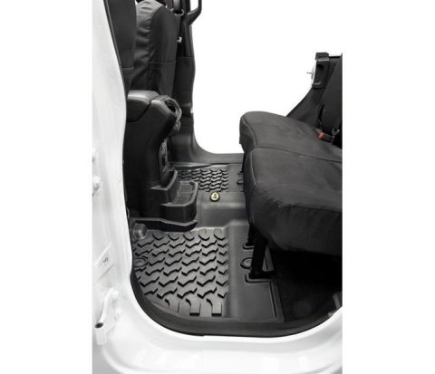 Bestop Floor Liners for 2018-2026 WRANGLER - 5151601 Mats, Rear Seat, Thermoplastic, Black, Jeep, Wrangler, Pair