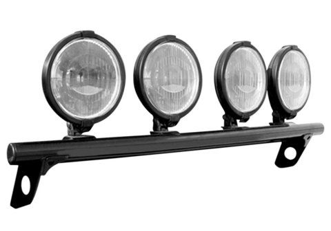 N-fab - Light Mount Brackets for 2017-2023 F-250 SUPER DUTY, F-350 DUTY F174LB-AC L.M.S. (Light Mounting Solution), Bar, Gloss Black