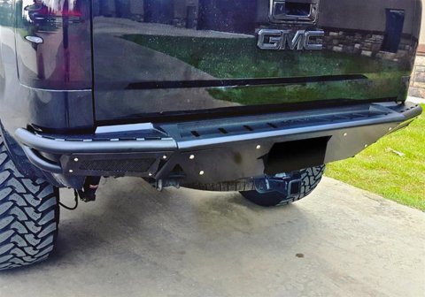 N-FAB RBS-H Pre-Runner Rear Bumpers C14RBS-H Bumper, Pre-Runner, Tube Style, Steel, Gloss Black Powdercoated, Chevrolet, GMC, Rear, Each