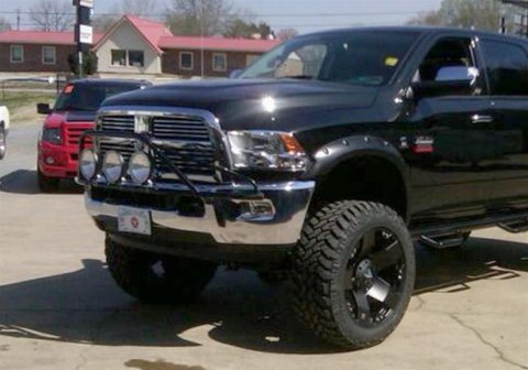 N-FAB Pre-Runner Light Bar Grille Guards D103LH Guard, Pre-Runner, Steel, Black Powdercoated, Dodge, Ram, Each