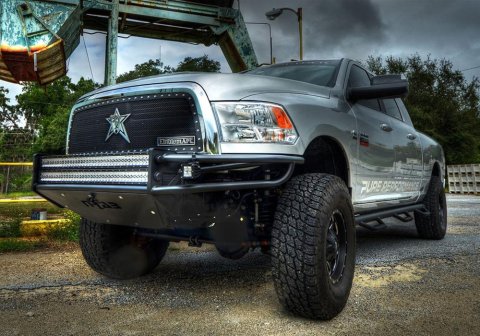 N-FAB Full Replacement R.S.P. Front Bumpers for 2007-2013 TUNDRA - T072LRSP-TX Bumper, R.S.P., Front, Tube Style, Steel, Black Textured Powdercoated, Toyota, Each
