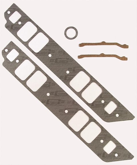 Mr. Gasket Standard Intake Sets 121 Gaskets, Intake, Composite, Rectangle Raised, 2.50 in. x 1.75 in. Port, .060 in. Thick, Chevy, 396-454, Set