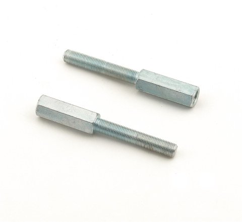 Mr. Gasket Shock Extensions 1290 Extensions, Steel, Gold Iridited, Thread Stud Style Ends, Pair