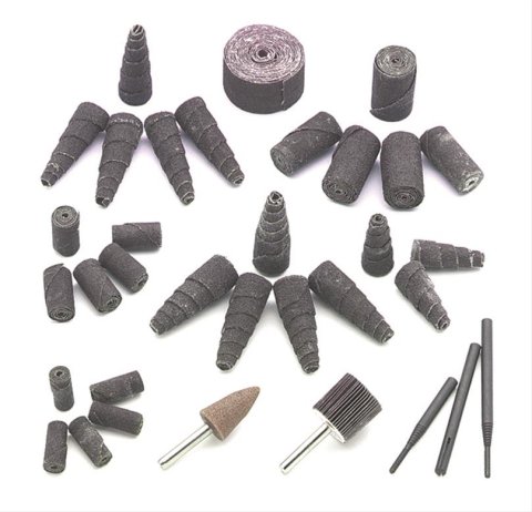 Mr. Gasket Engine Port Polishing Kits 4362 Porting and Kit, Deluxe Porting, 36 Pieces, Clear Plastic Case, Kit