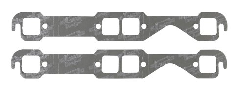 Mr. Gasket Ultra-Seal Exhaust Gaskets 5900 Gaskets, Header, Ultra-Seal, Steel Core Laminate, Square Port, Chevy, Small Block, Pair