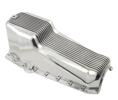 Mr. Gasket Diecast Aluminum Finned Oil Pans 5415 Pan, Aluminum, Polished, 4 qt., Chevy, Small Block, Each