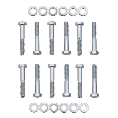 Mr. Gasket Hex Head and Socket Intake Manifold Bolt Kits 958G Bolts, Manifold, Steel, Zinc Plated, Head, Ford, Small Block, 351W, Kit