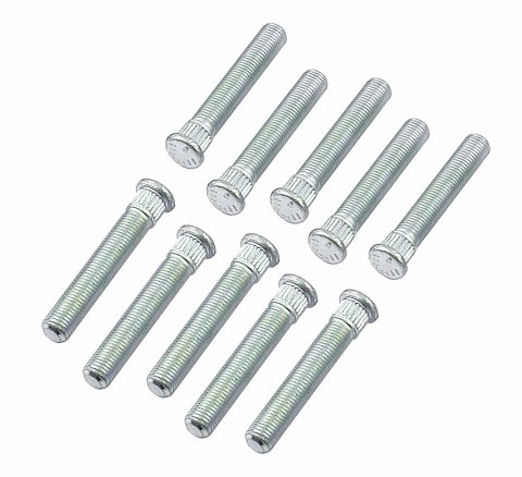 Mr. Gasket Competition Wheel Studs 4310G Lug Stud, Competition, 7/16 in. x 20 Thread, 2.625 in Long, Knurl Dia. 0.480 in Dia., Set of 10