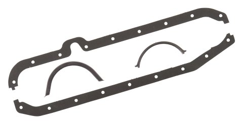 Mr. Gasket Oil Pan Sets 5882 Gasket, Multi-Piece, Cellulose, Nitrile Composition, Chevy, 267/302/350, V8, Kit