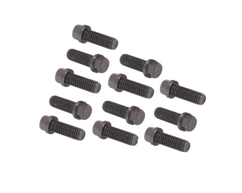 Mr. Gasket Header Bolts 917 Bolts, Hex Head, Steel, Black Oxide, 3/8 in.-16, 1.000 in. U.H.L., Set of 12