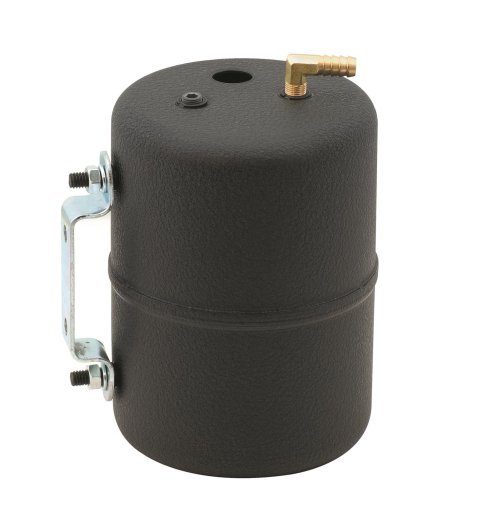 Mr. Gasket Vacuum Canisters 3701 Canister, Steel, Black, Fittings, 5 in. Diameter, 6.75 in. Length, Each